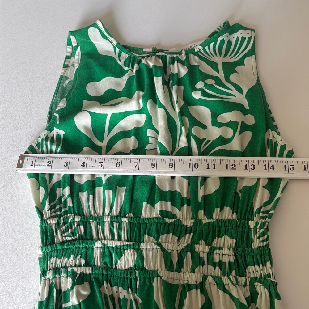 Compania Fantastica Floral Print Long Dress in Green Ivory Resort Church Size S - Picture 9 of 15